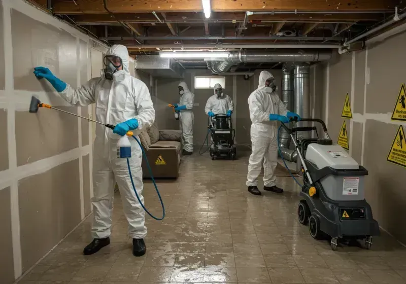 Basement Moisture Removal and Structural Drying process in Portage County, WI